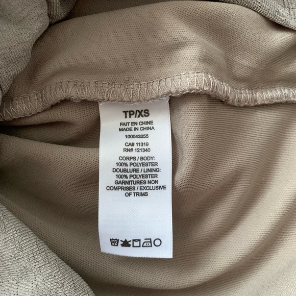 NWOT Dynamite Grey Shirred Mesh Dress - Picture 8 of 8